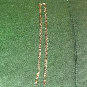 16.5" 10k Solid White & Gold Chain / 8.07grms, very Unique!
